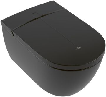 Villeroy & Boch ViClean-I100 Suihku wc, reunaton, Pure Black CeramicPlus V0E100R7