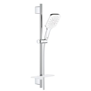 Käsisuihkusarja Grohe Rainshower SmartActive 130 Cube Moon White