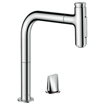 Keittiöhana Hansgrohe Metris Select M71 200 kromi ulosvedettävällä käsisuihkulla