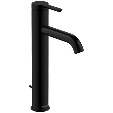 Duravit C.1 C11030001 L-kokoinen pesuallashana mattamustalla ponnahdusjätteellä