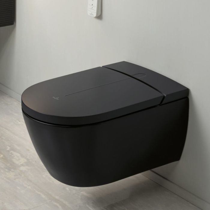 Suihku-wc Villeroy & Boch ViClean-l100 Pure Black CeramicPlus V0E100R7
