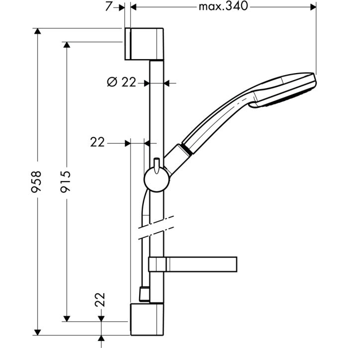 Hansgrohe Croma 100 Vario 90