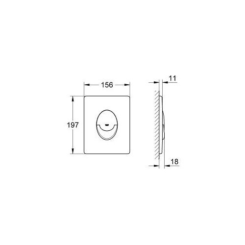 Grohe Skate Air painike 38505 kromi