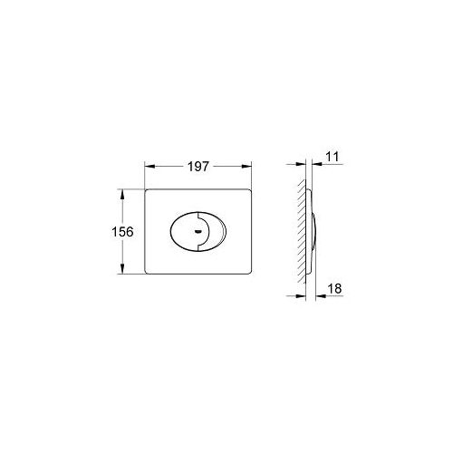 Grohe Skate Air -painike 38506 kromi