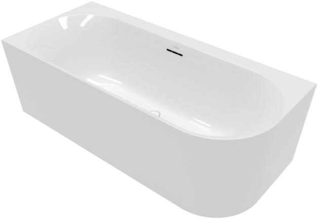 Villeroy & Boch Loop & Friends Seinään seinään asennettava kylpy vasempaan kulmaan OVAL, 1700 x 750 mm, valkoinen Alpin UBA170LOF9CL00V-01