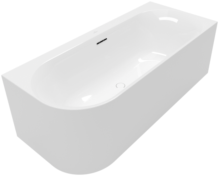 Villeroy & Boch Loop & Friends Takaisin seinään asennettava kylpy oikeaan kulmaan OVAL, 1700 x 750 mm, valkoinen Alpin UBA170LOF9CR00V-01