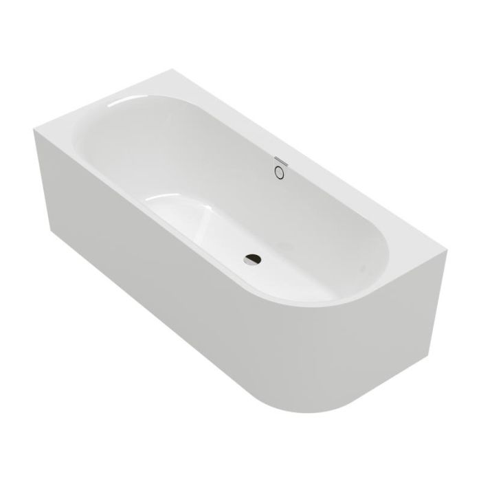 Villeroy & Boch Oberon 2.1 seinää vasten amme vasempaan kulmaan asennettavaksi, 1800 x 800 mm, valkoinen Alpin UBQ180OBN9CL00VD01