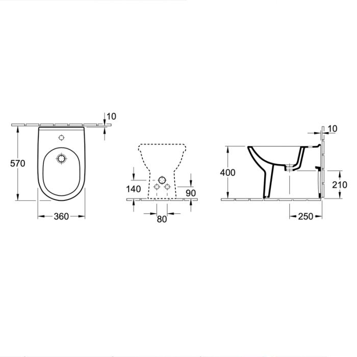 Bidee Villeroy & Boch O.novo 54610001