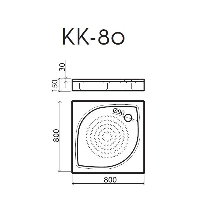 Suihkuallas Vispool KK-80
