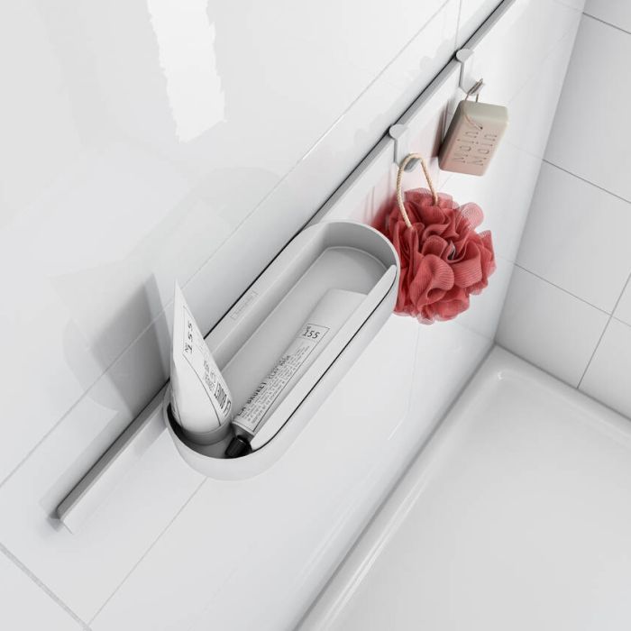 Suihkutarvikesarja Hansgrohe WallStoris matta valkoinen