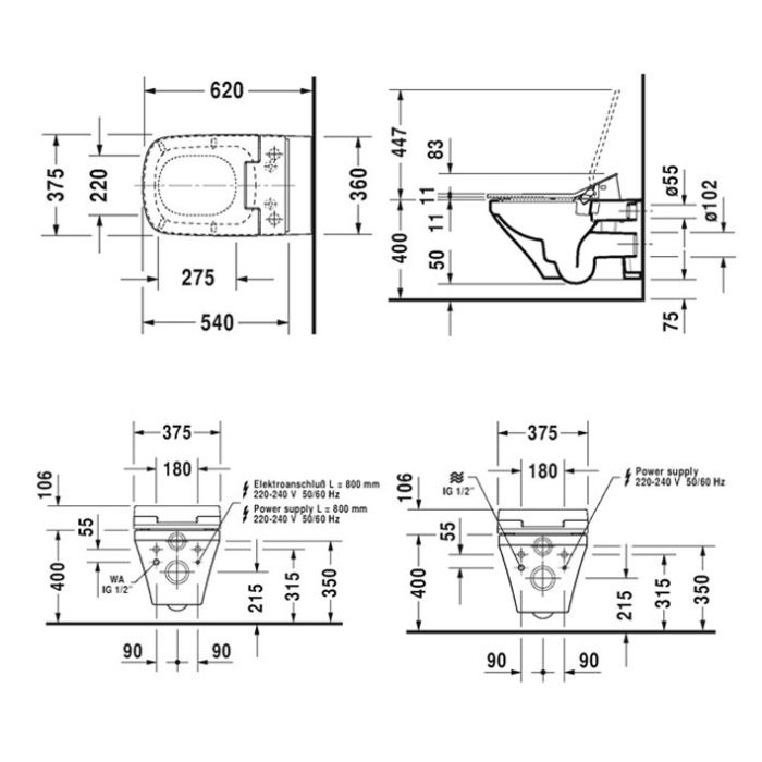 Suihku-wc Duravit DuraStyle SensoWash 631001