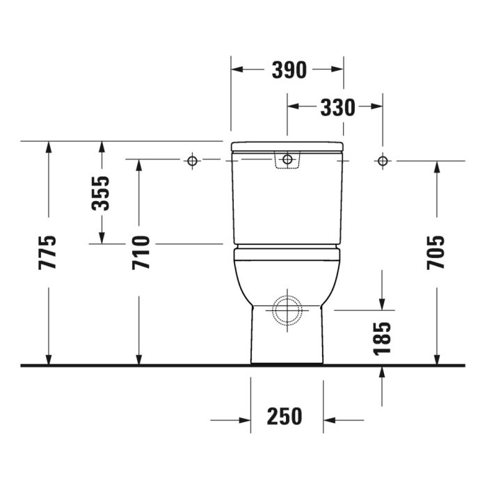 WC-pott Duravit DuraStyle 218209