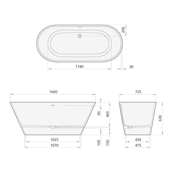 Kivikylpyamme PAA Deco Nudo Graphite