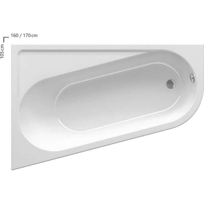 Yksinkertainen kylpyamme Ravak Chrome II 170
