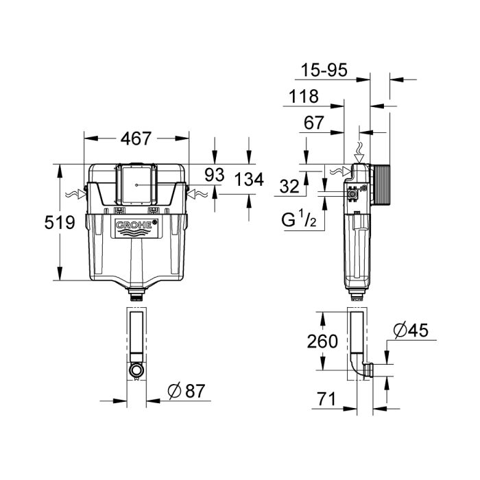 Seinäkehys Grohe GD 2