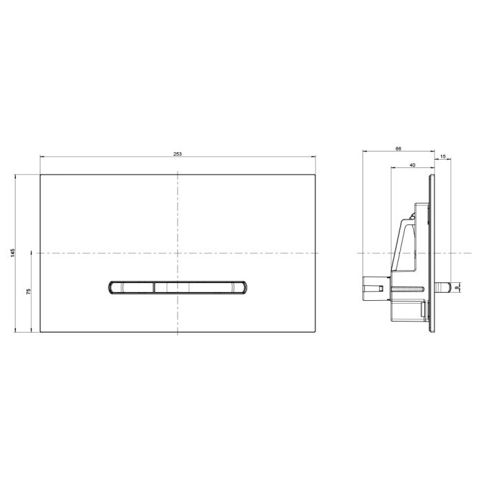 Vajutusnupp Villeroy & Boch ViConnect E300 must 922169D8