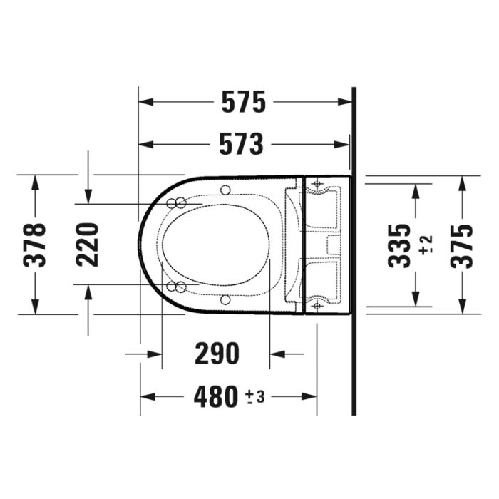 Suihku-wc Duravit SensoWash Starck f Lite kompakti + runko + painike