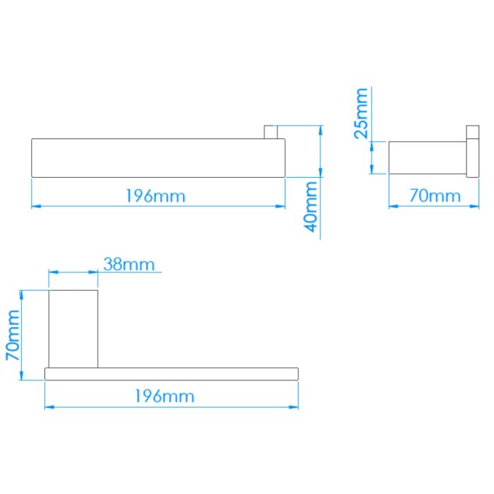 WC-paperiteline Mediclinics AI1421C kiillotettu