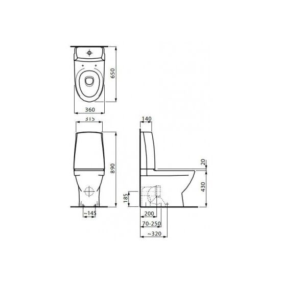 WC-istuin Laufen Pro N Rimless LCC 8289684