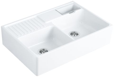 Villeroy & Boch Kaksikulhoinen pesuallas Kaksikulhoinen pesuallas Valkoinen Alpin CeramicPlus 632392R1