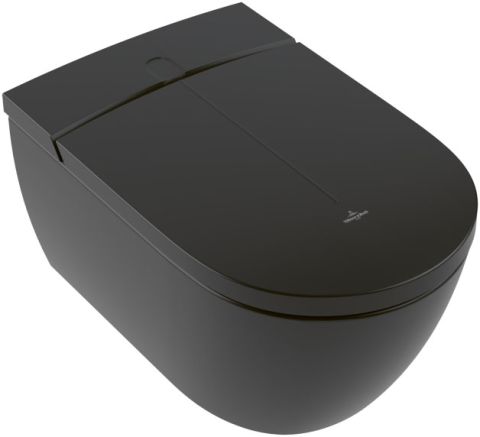 Villeroy & Boch ViClean-I100 Suihku wc, reunaton, Pure Black CeramicPlus V0E100R7